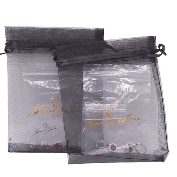 CZ By Kenneth Jay Lane Ruby Necklace and Drop Earring Set - Picture 2 of 11